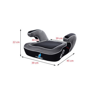 Autosedačka-podsedák CARETERO Leo black 2016