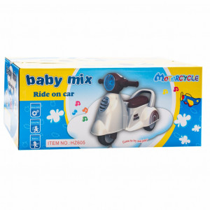 Detské odrážadlo motorka so zvukom Baby Mix Scooter modré
