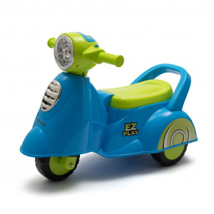 Detské odrážadlo motorka so zvukom Baby Mix Scooter modré