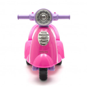 Detské odrážadlo motorka so zvukom Baby Mix Scooter ružové