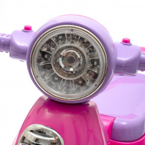 Detské odrážadlo motorka so zvukom Baby Mix Scooter ružové