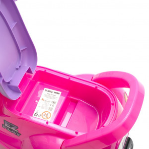Detské odrážadlo motorka so zvukom Baby Mix Scooter ružové