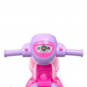 Detské odrážadlo motorka so zvukom Baby Mix Scooter ružové