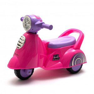 Detské odrážadlo motorka so zvukom Baby Mix Scooter ružové