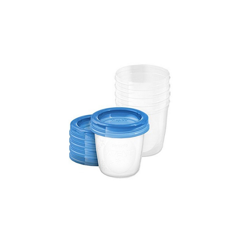 Sada Via pohárikov s viečkom Avent 180 ml - 5 ks
