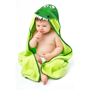 Dětská osuška Sensillo Water Friends 100x100 cm green crocodile