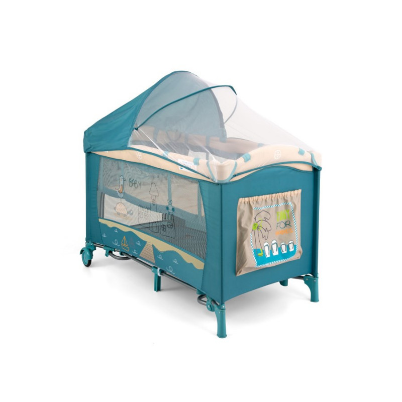 Cestovní postýlka Milly Mally Mirage Deluxe blue bird