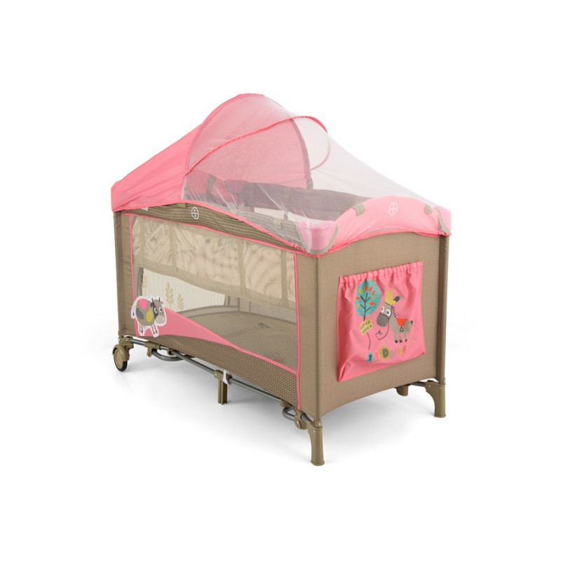 Cestovní postýlka Milly Mally Mirage Deluxe pink cow