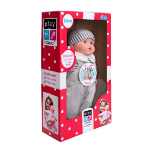 Poľsky hovoriaca a spievajúca detská bábika PlayTo Agnieszka 46 cm