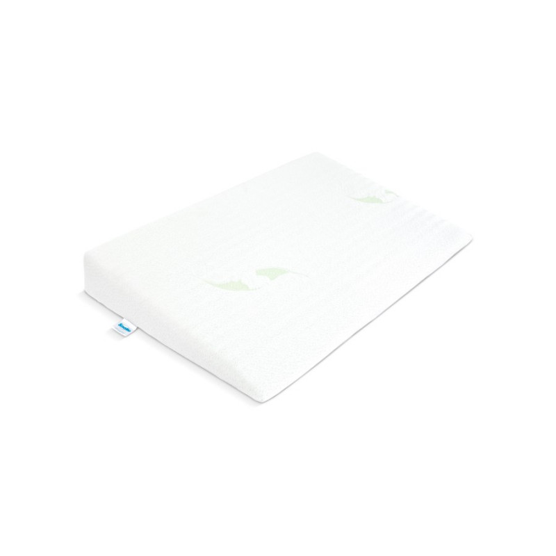 Kojenecký polštář - klín Sensillo bílý Luxe s aloe vera 60x38 cm