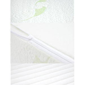 Dojčenský vankúš - klin Sensillo biely Luxe s aloe vera 30x37 cm do kočíka