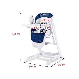 Detská jedálenská stolička 2v1 Caretero Indigo beige