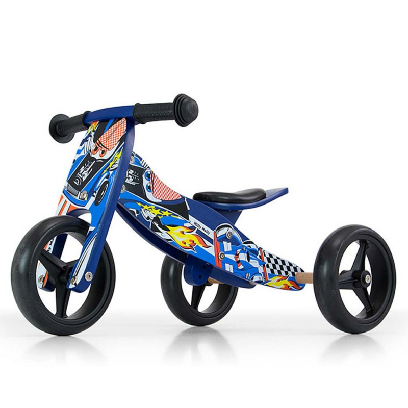 Detské multifunkčné odrážadlo bicykel 2v1 Milly Mally JAKE blue