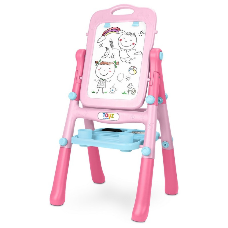 Obojstranná edukačná tabuľa Toyz pink