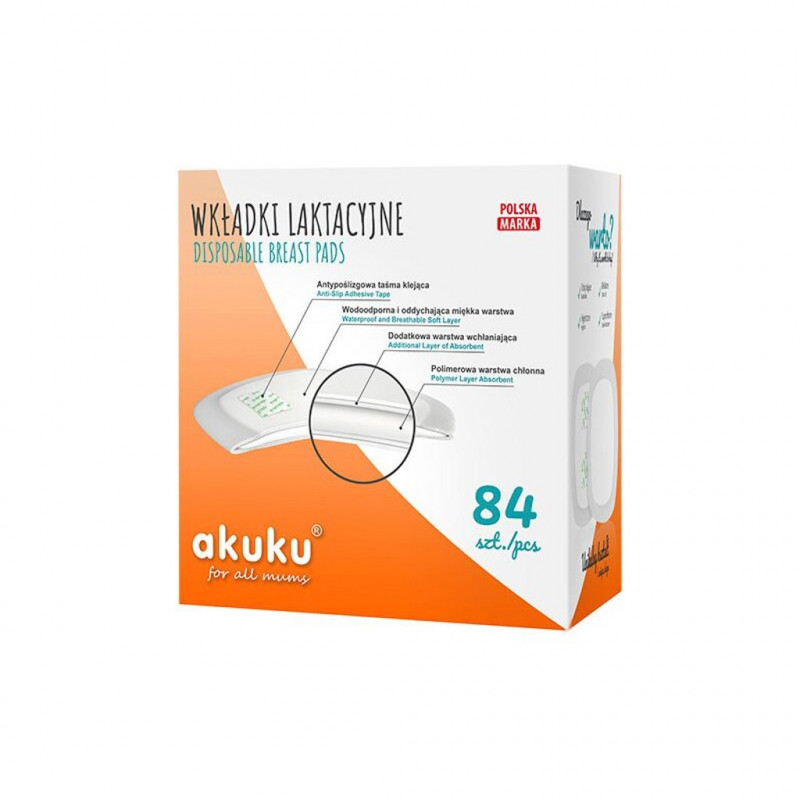 Laktačné ultrasavé prsné vložky Akuku 84 ks