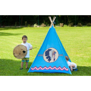 Detský indiánsky stan teepee PlayTo modrý