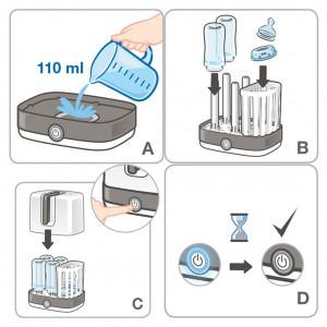 Elektrický parný sterilizátor NUK Vario Express Plus