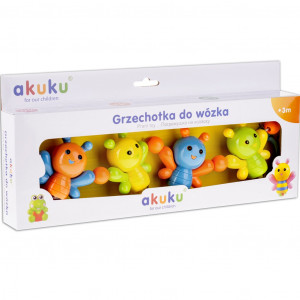 Detská hrkálka do kočíka Akuku motýl