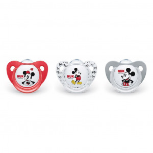 Dojčenský cumlík Trendline NUK Mickey Mouse 6-18m sivý