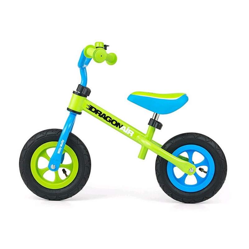 Detské odrážadlo bicykel Milly Mally Dragon Air green