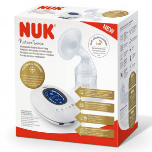 Elektronická odsávačka NUK Nature Sense+nádobka Sense 150 ml+darček