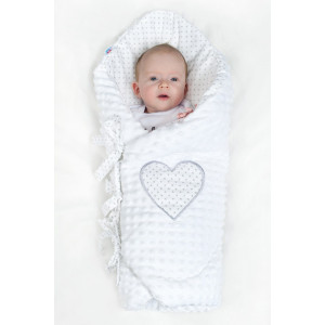 Luxusná šnurovacia Zavinovačka z Minky New Baby biela 75x75 cm