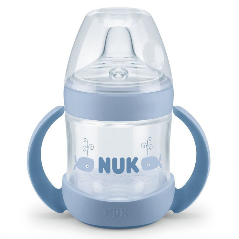 Dojčenská fľaša na učenie NUK Nature Sense 150 ml modrá