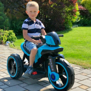 Detská elektrická motorka Baby Mix POLICE biela