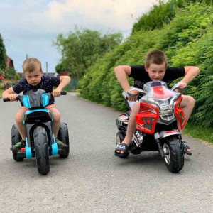 Detská elektrická motorka Baby Mix POLICE biela