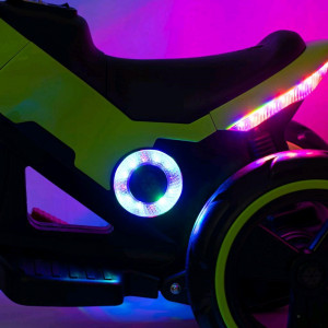 Detská elektrická motorka Baby Mix POLICE zelená