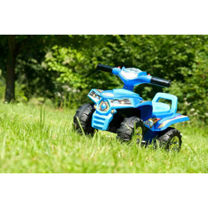 Detské odrážadlo so zvukom Štvorkolka Baby Mix sivá