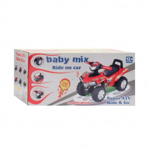 Detské odrážadlo so zvukom Štvorkolka Baby Mix modrá