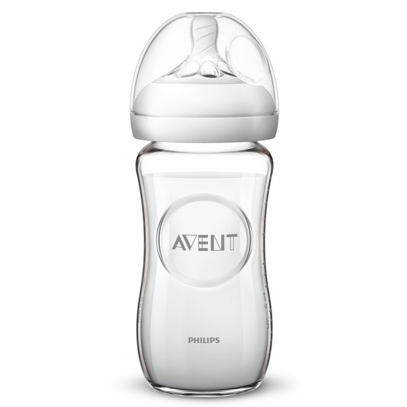Dojčenská sklenená fľaša Avent Natural 240 ml