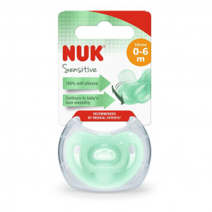 Silikonový dudlík Sensitive NUK 0-6m zelený