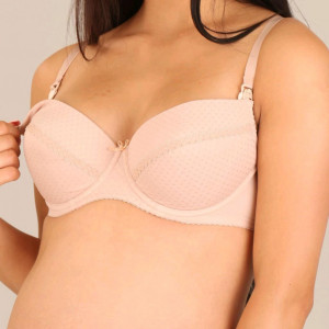 Polovyztužená kojící podprsenka New Baby Eva 85C béžová