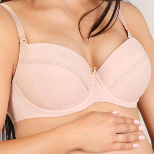 Polovyztužená kojící podprsenka New Baby Eva 85C béžová