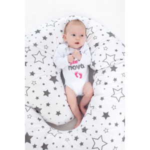 Univerzálny dojčiaci vankúš v tvare C New Baby Králičky mátový
