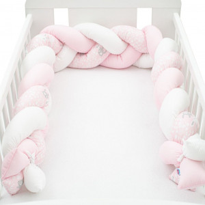 Ochranný mantinel do postýlky cop New Baby Králíčky růžový