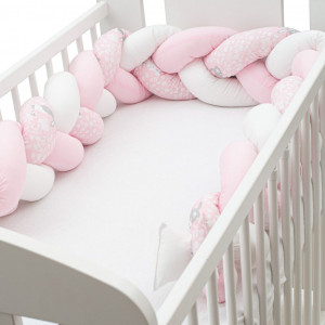 Ochranný mantinel do postýlky cop New Baby Králíčky růžový