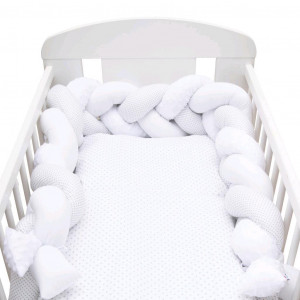 Ochranný mantinel do postýlky cop New Baby Minka a Puntík šedý