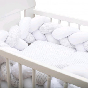 Ochranný mantinel do postýlky cop New Baby Minka a Puntík šedý