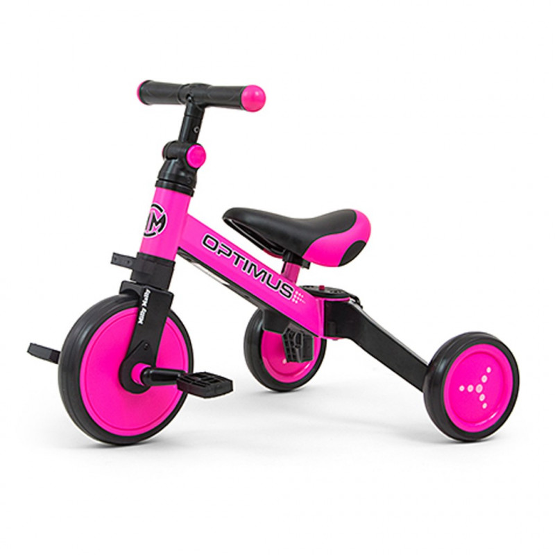 Detská trojkolka 3v1 Milly Mally Optimus pink