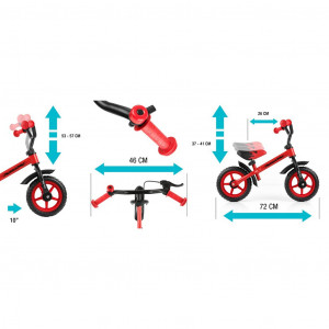 Detské odrážadlo bicykel Milly Mally Dragon s brzdou Candy
