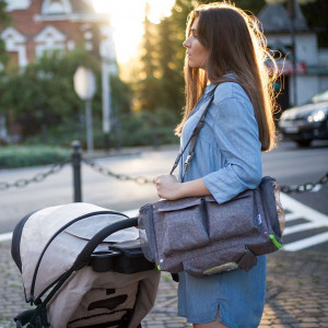 Taška ke kočárku a organizér 2v1 CLEVER BAG Akuku 8 kapes