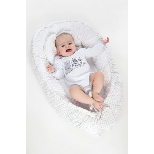 Luxusní hnízdečko s polštářkem a peřinkou New Baby Srdíčko Mráček