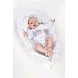 Luxusné hniezdočko s vankúšikom a perinkou New Baby z Minky rúžové