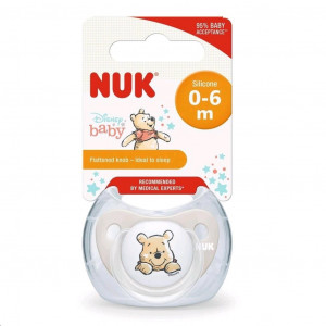 Dudlík Trendline NUK Disney Medvídek Pú 0-6m Box růžové