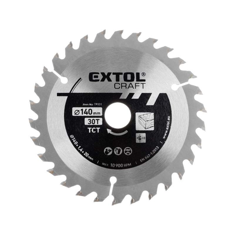 Kotúč pílový s SK plátkami 140x1.4x20mm 30Z, Extol Craft 19101