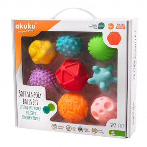 Sada senzorických hračiek 8ks Akuku balóniky
