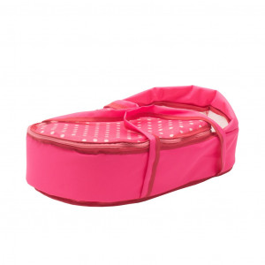 Dětský Retro kočárek pro panenky 2v1 New Baby Anetka růžový s puntíky